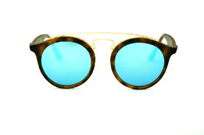 Óculos Ray-Ban de Sol Gatsby Small tartaruga fosco com lente espelhada azul