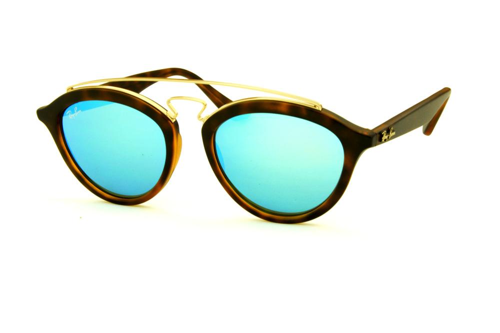 Óculos Ray-Ban de Sol RB4257 Gatsby tartaruga onça fosco e lente azul