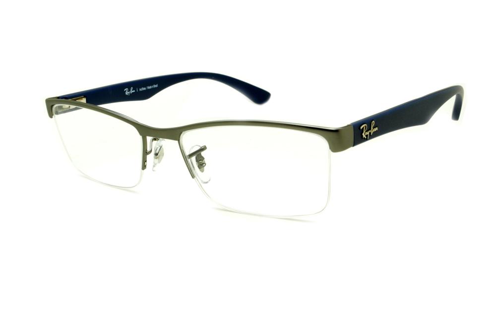Óculos Ray-Ban RB6301 grafite fio de nylon e haste azul