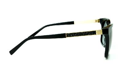 Óculos de Sol Ana Hickmann acetato preto e dourado para mulheres
