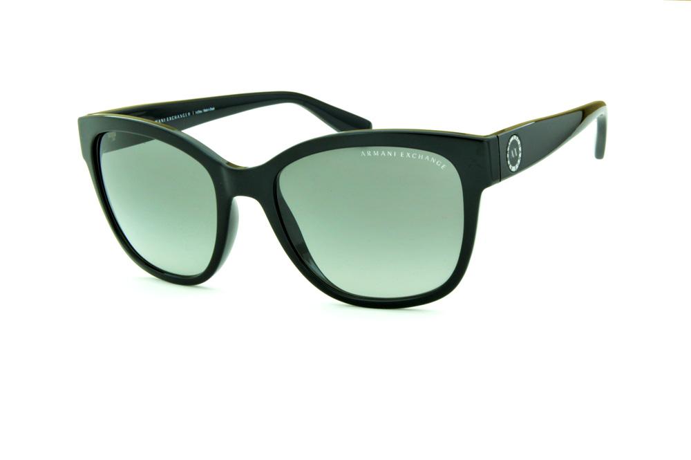 Óculos de Sol Armani Exchange AX 4046SL preto e lente cinza degradê
