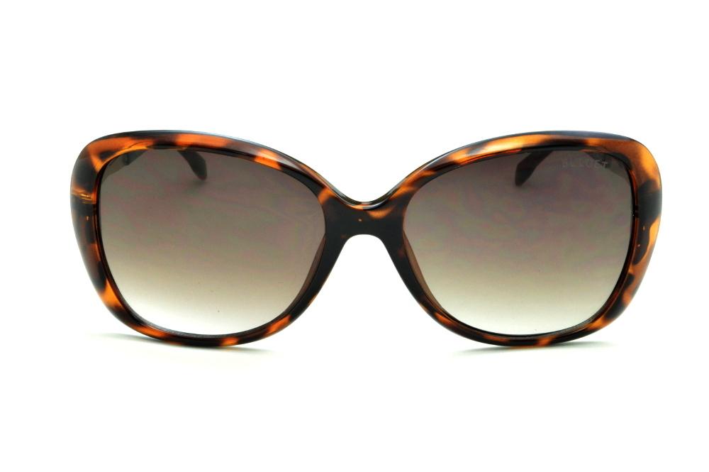 Óculos de Sol Bulget acetato cor demi/tartaruga efeito onça e dourado para mulheres